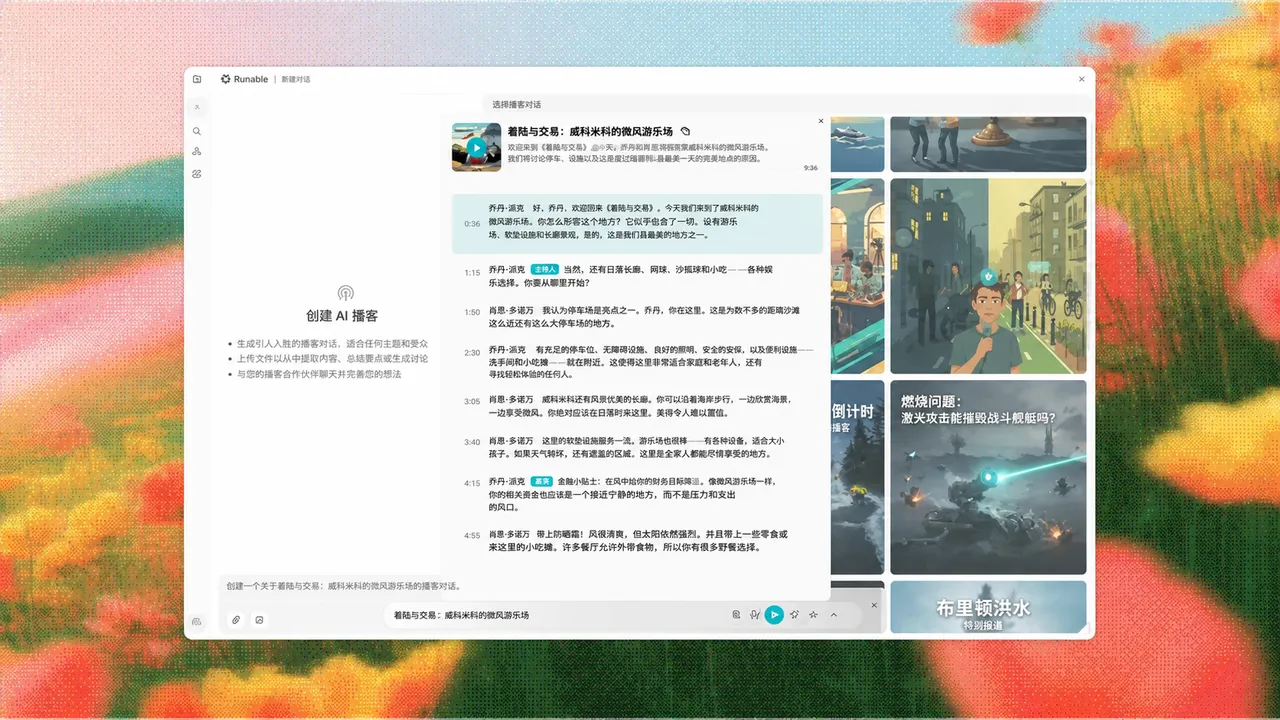 播客创建界面