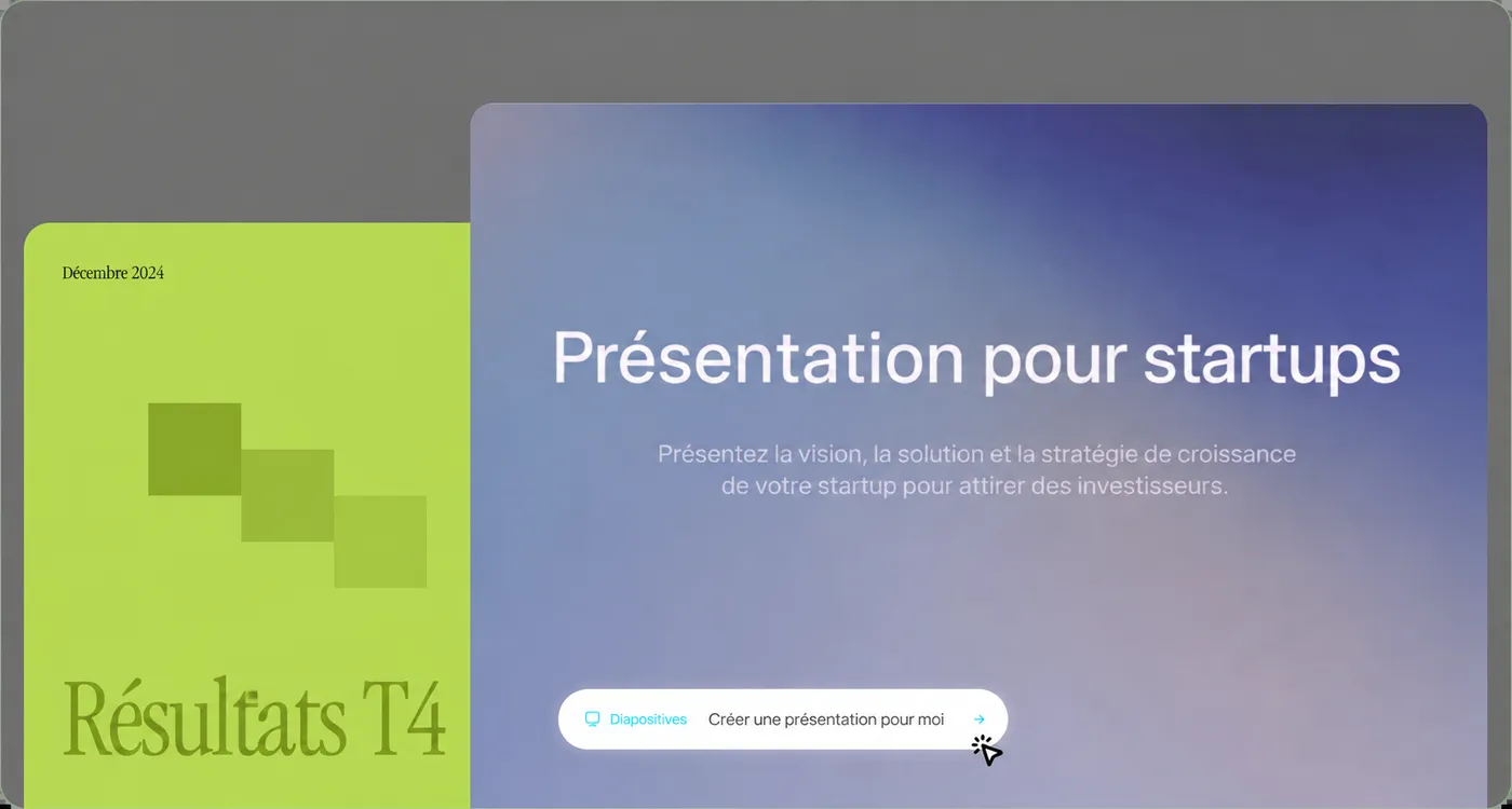 Créez des présentations époustouflantes en quelques secondes, pas en heures