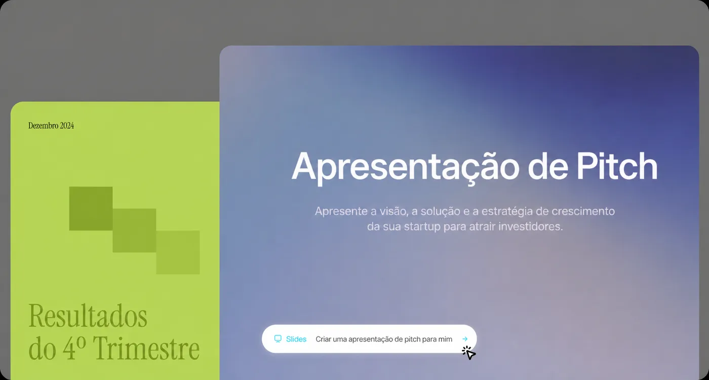 Crie apresentações impressionantes em segundos, não horas