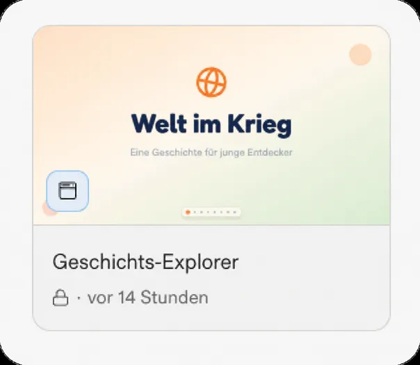 Ein geöffnetes Projekt auf der Quellplattform