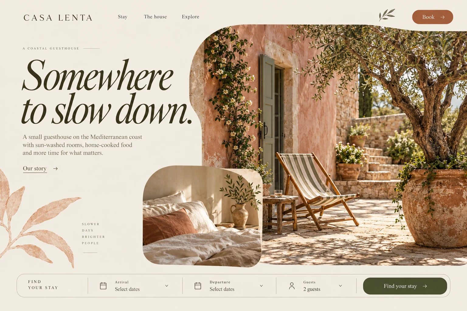 Casa Lenta website example