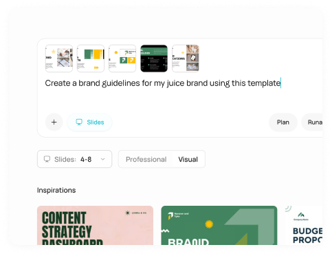 Describe your topic or choose a slide template