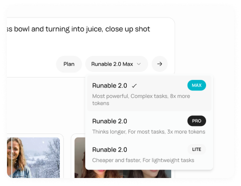 Choose an AI model and customize style and effects