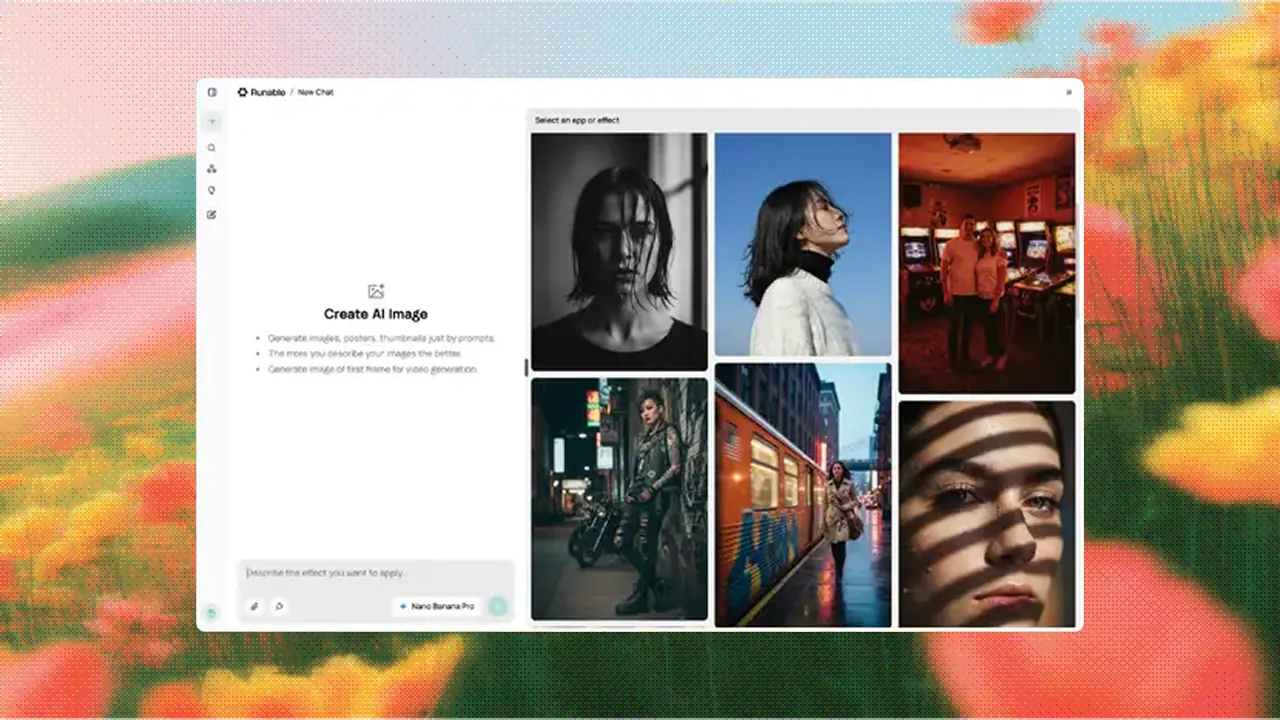 AI image creation interface