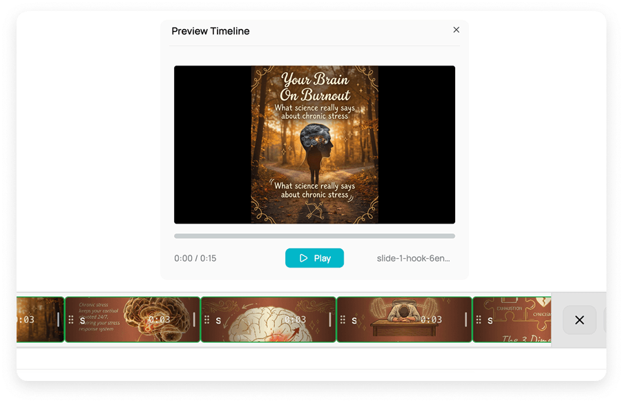 Built-in Timeline Editor - Sequence & Combine Video Clips