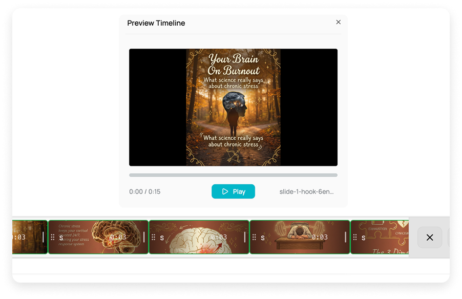 Built-in Timeline Editor - Sequence & Combine Video Clips