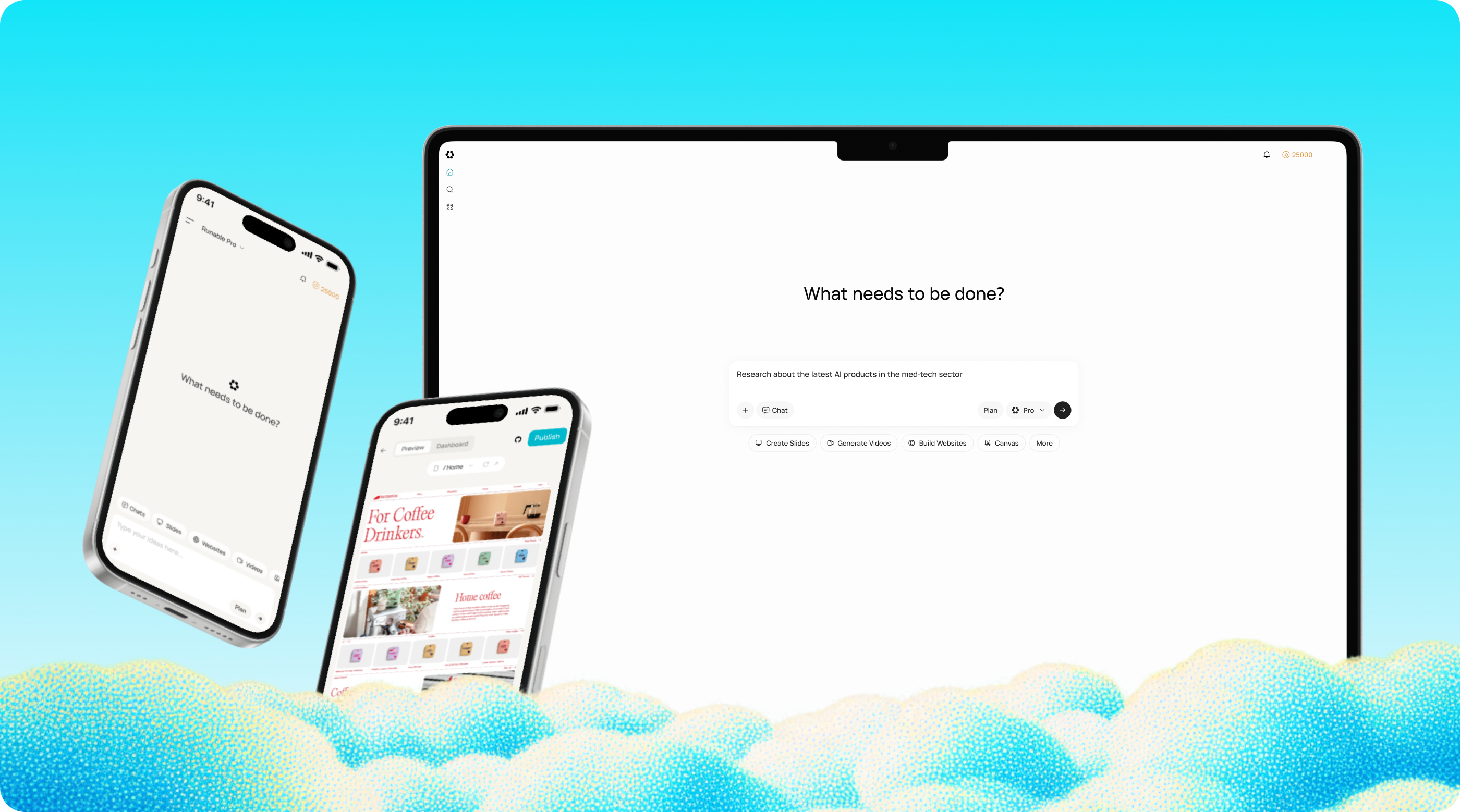 Runable on desktop and mobile