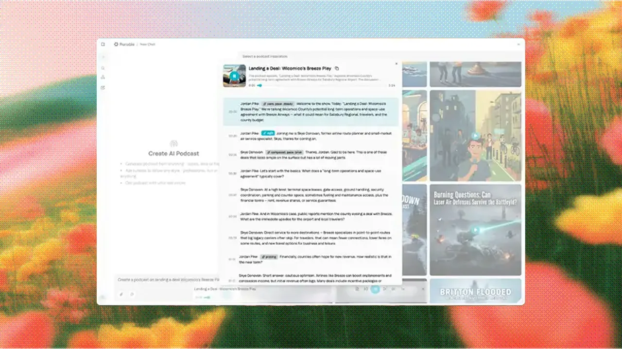 Podcast creation interface