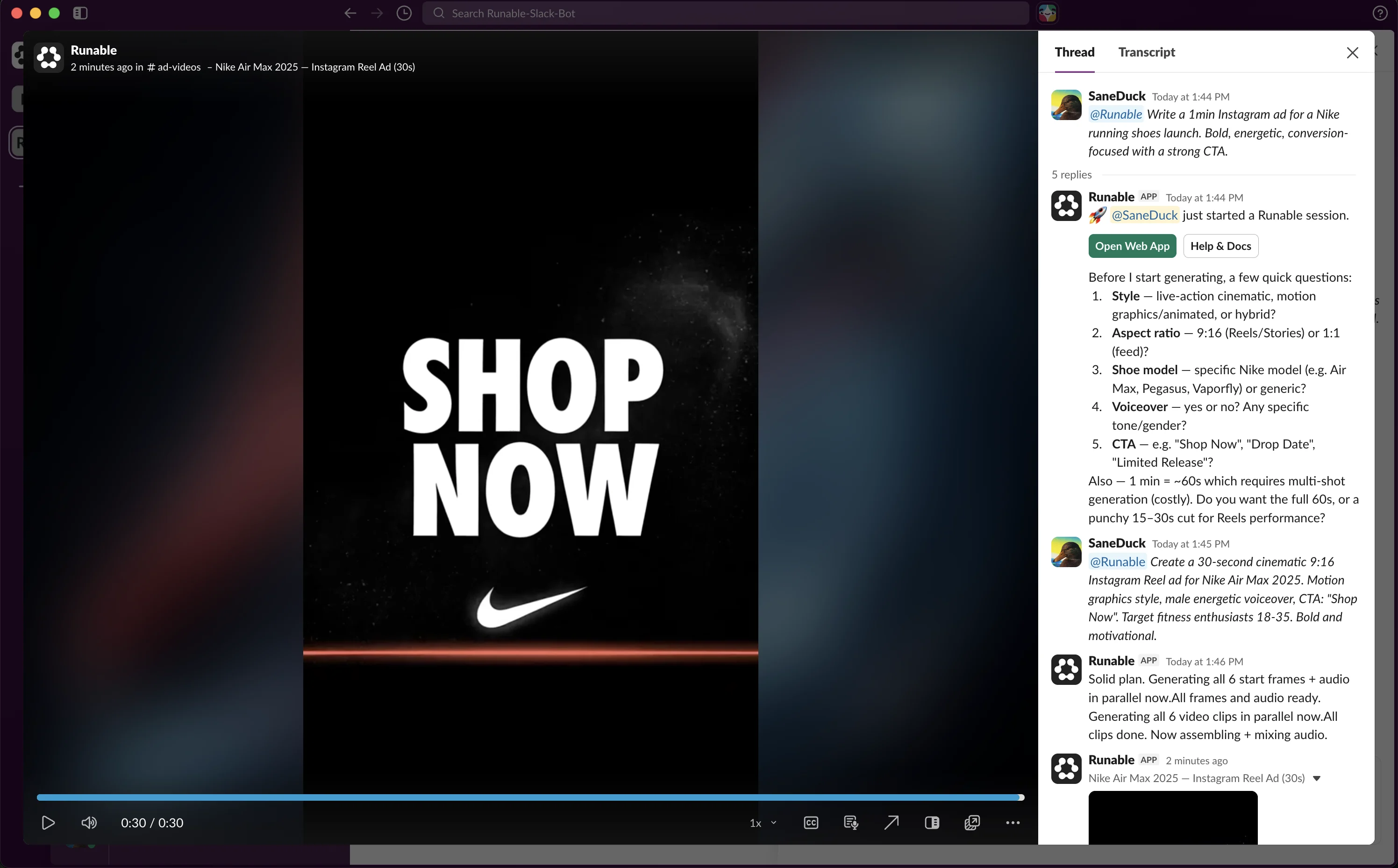 Campaign ads in one prompt
