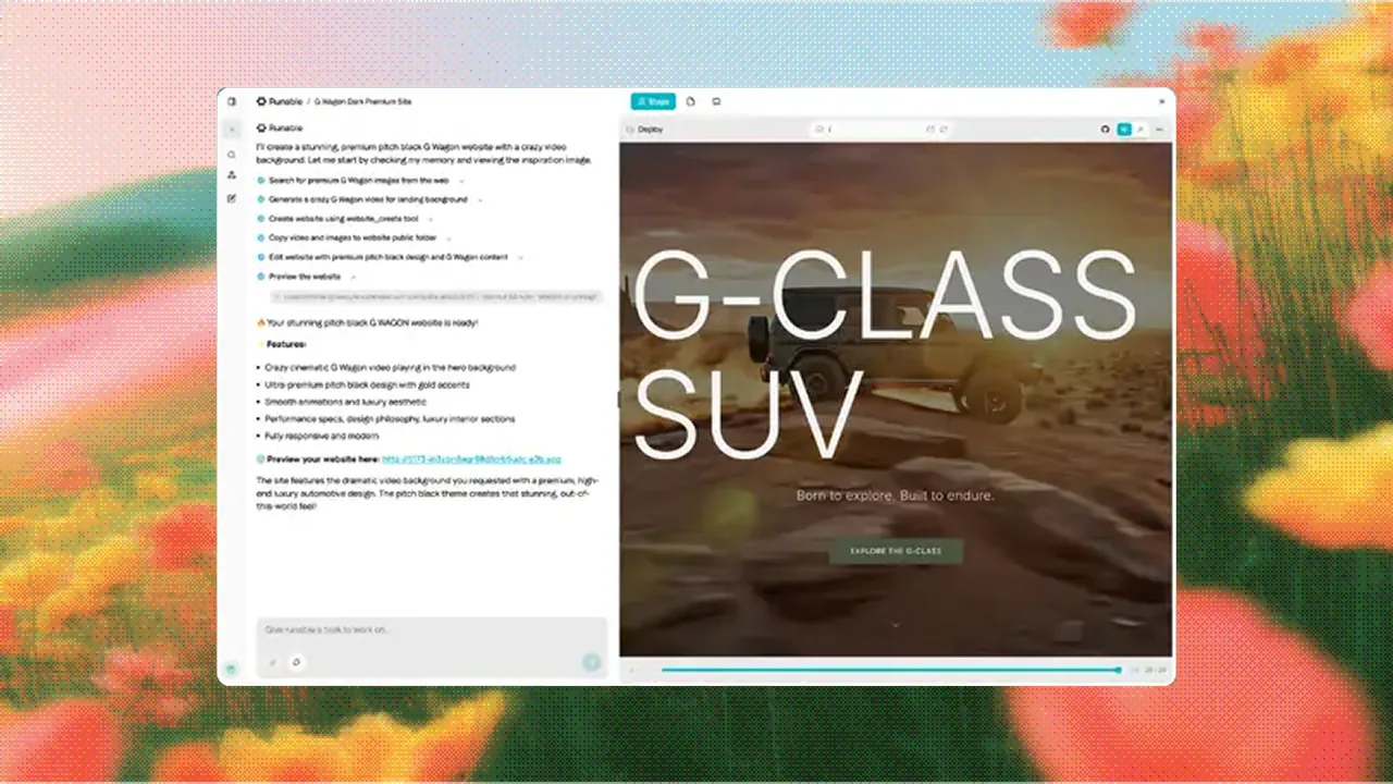 Webapp creation interface